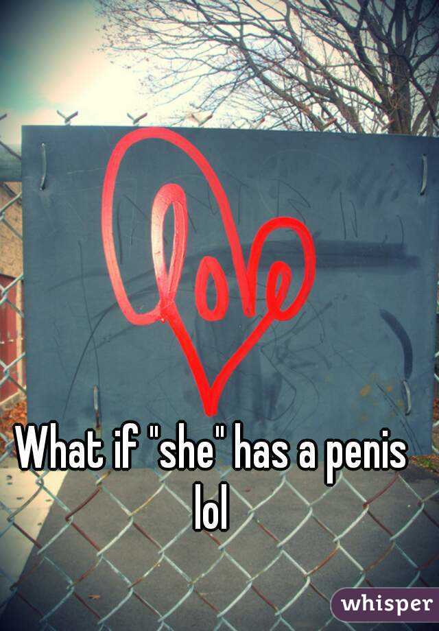 What if "she" has a penis lol 