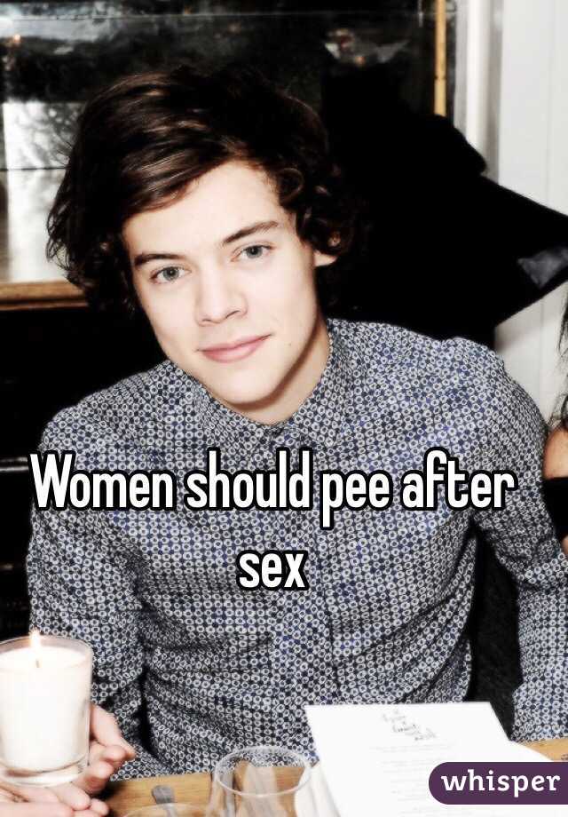 Women should pee after sex