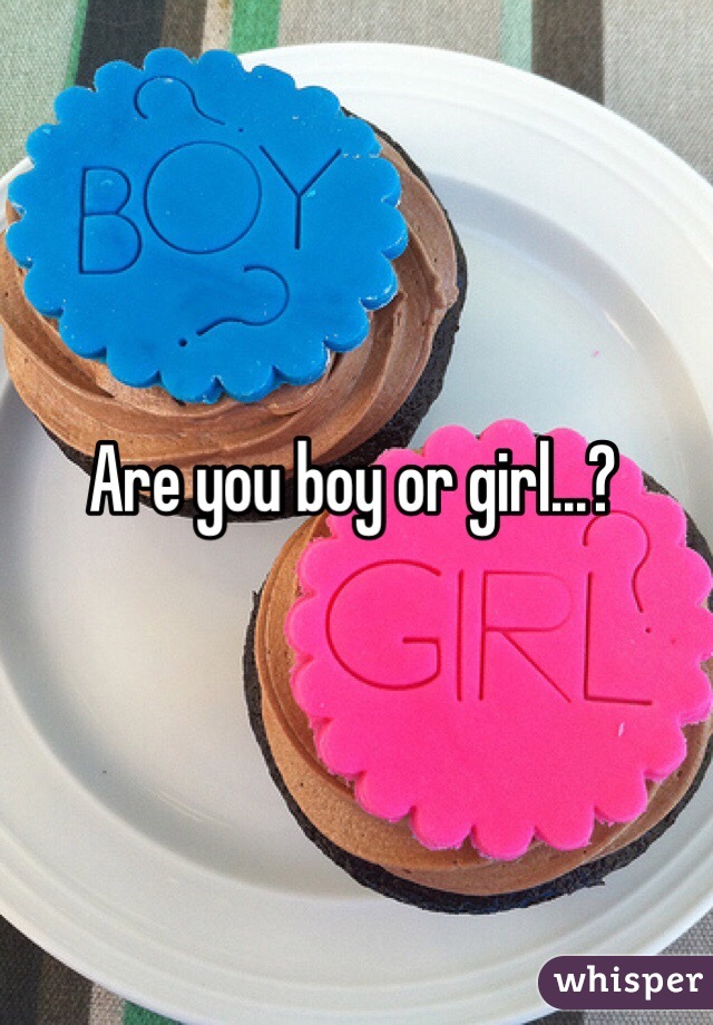 Are you boy or girl...?