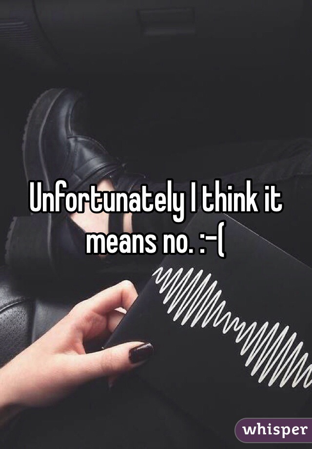 Unfortunately I think it means no. :-( 