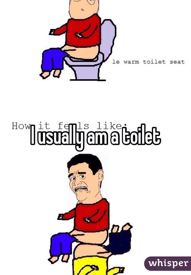 I usually am a toilet 