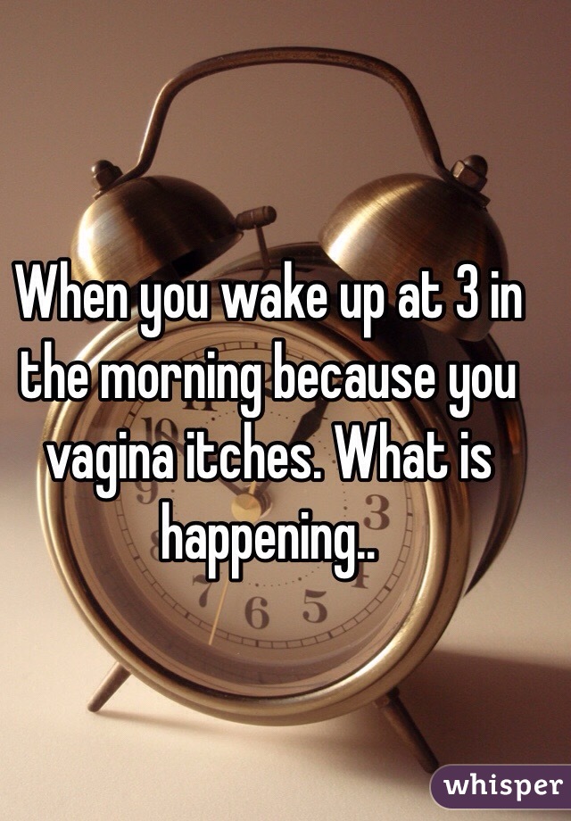 When you wake up at 3 in the morning because you vagina itches. What is happening..