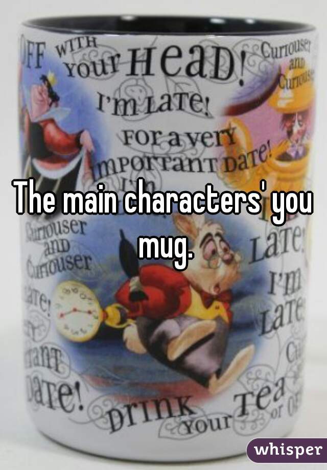 The main characters' you mug.