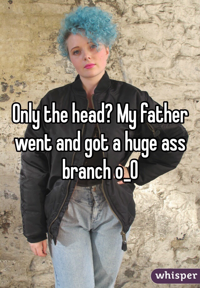 Only the head? My father went and got a huge ass branch o_O