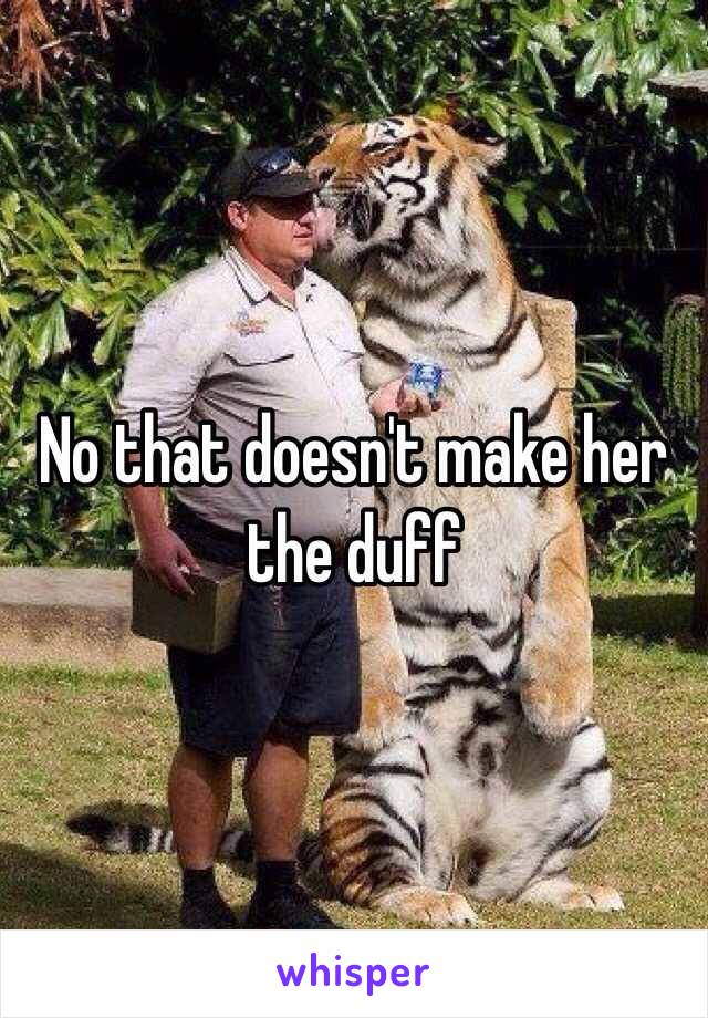 No that doesn't make her the duff 