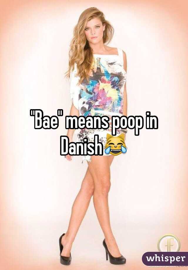 "Bae" means poop in Danish😹