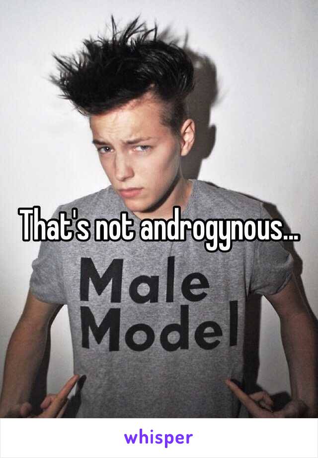 That's not androgynous...