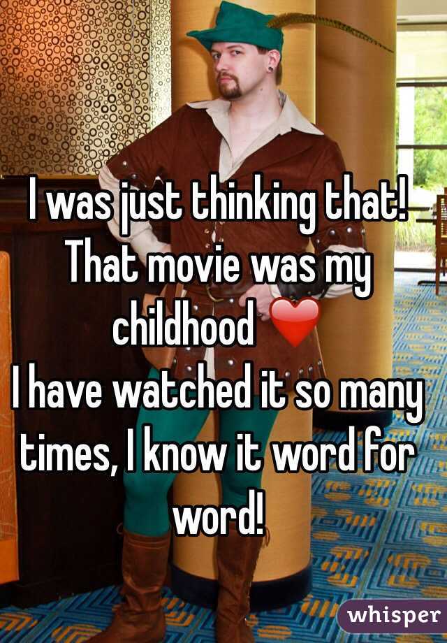 I was just thinking that! That movie was my childhood ❤️
I have watched it so many times, I know it word for word!