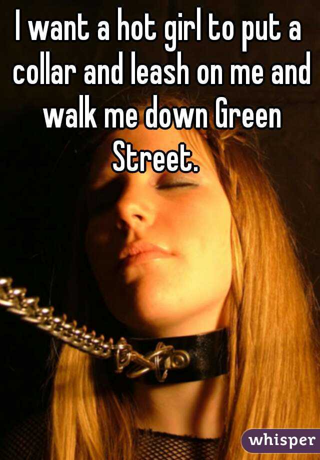 I want a hot girl to put a collar and leash on me and walk me down Green Street.  