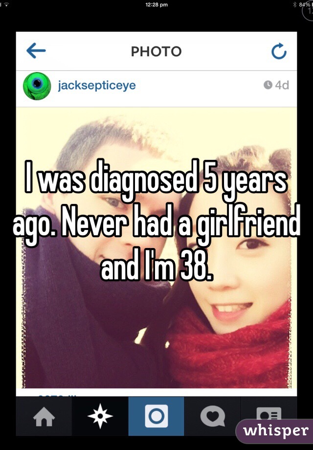 I was diagnosed 5 years ago. Never had a girlfriend and I'm 38.