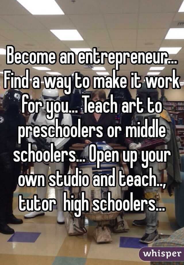 Become an entrepreneur... Find a way to make it work for you... Teach art to preschoolers or middle schoolers... Open up your own studio and teach.., tutor  high schoolers...