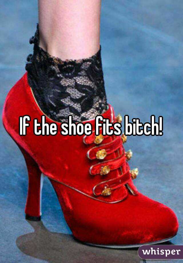 If the shoe fits bitch!