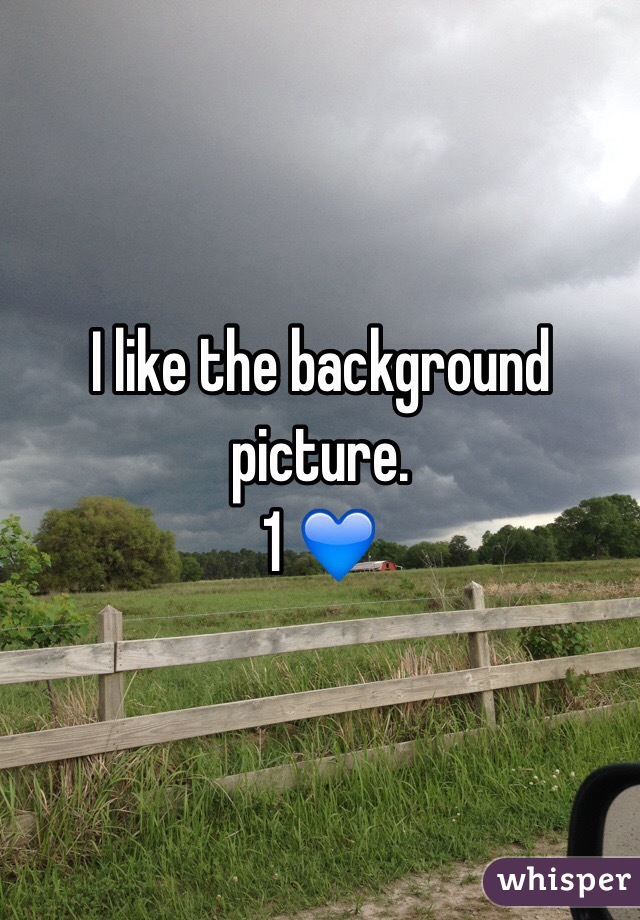 I like the background picture. 
1 💙