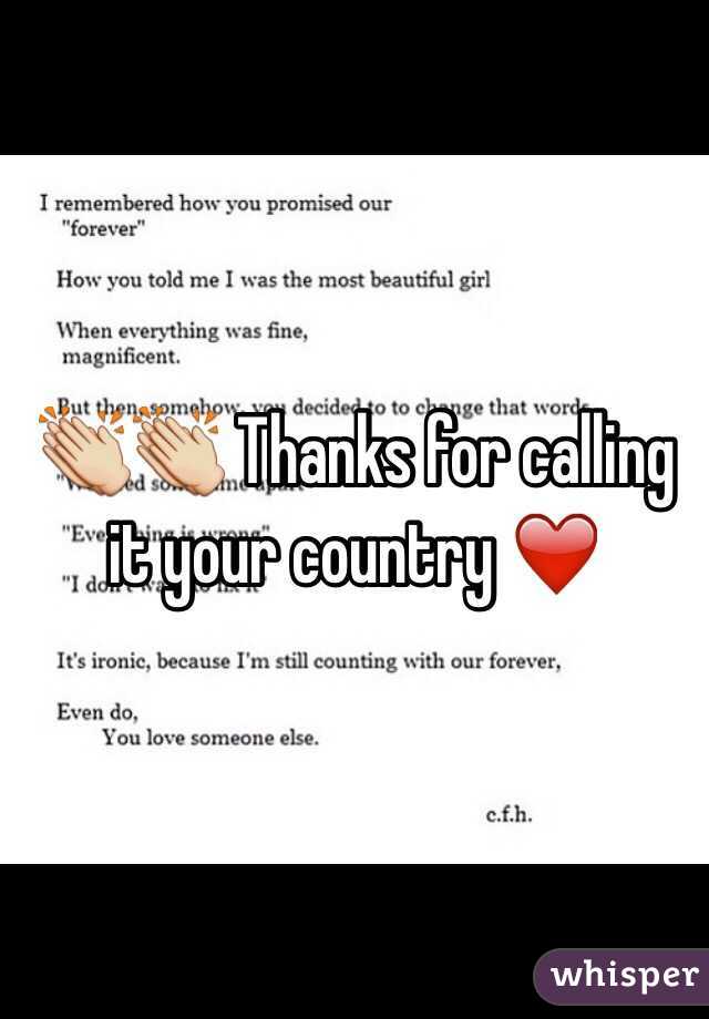 👏👏 Thanks for calling it your country ❤️