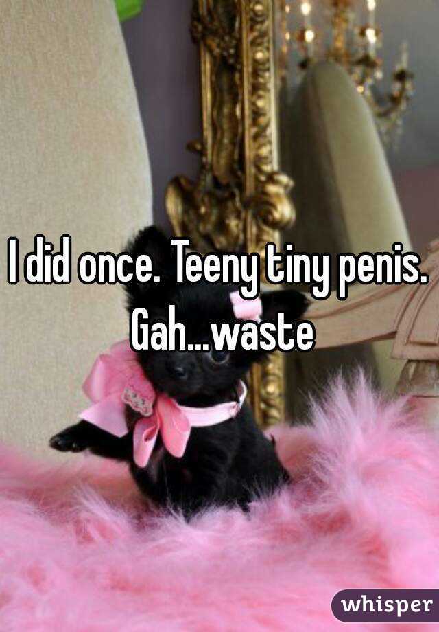I did once. Teeny tiny penis. Gah...waste