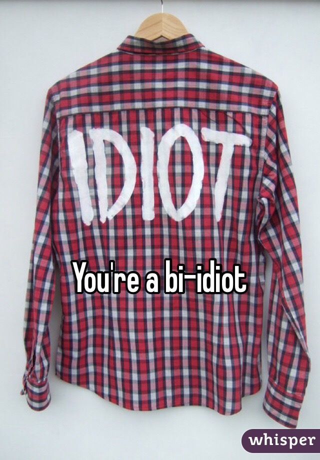 You're a bi-idiot