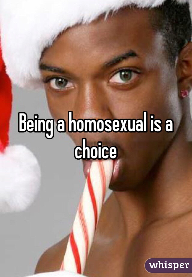 Being a homosexual is a choice 