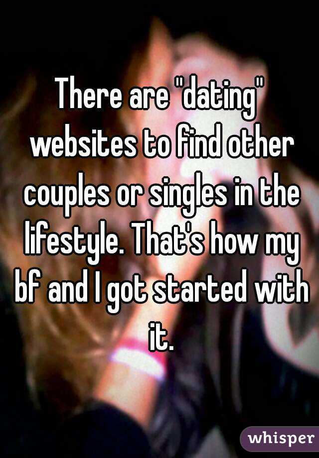 There are "dating" websites to find other couples or singles in the lifestyle. That's how my bf and I got started with it.