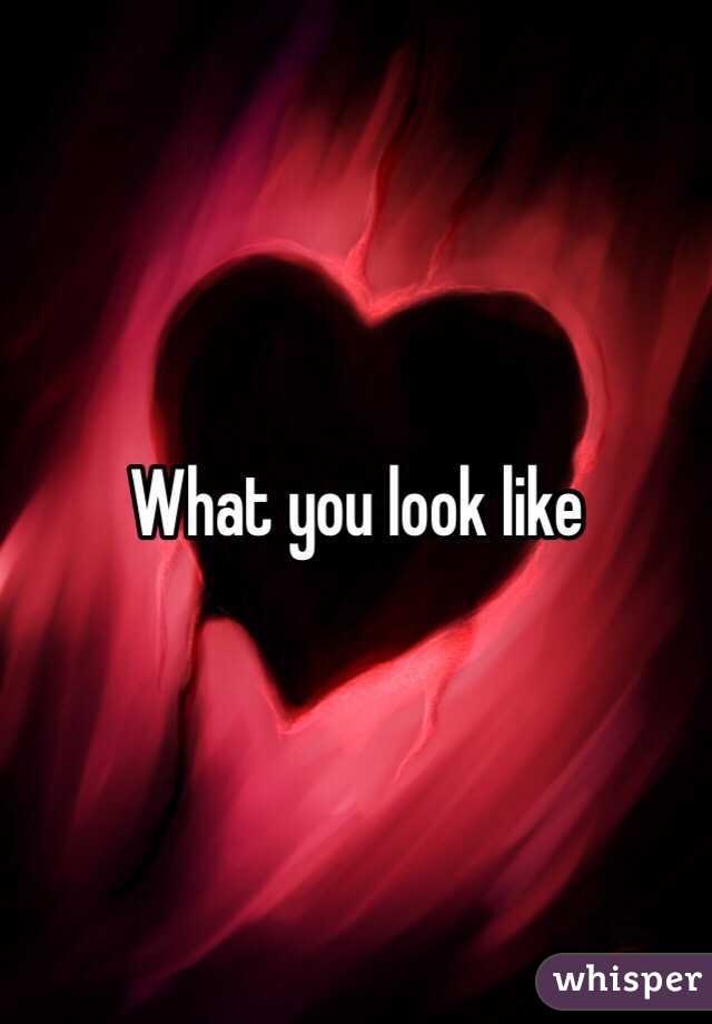 What you look like