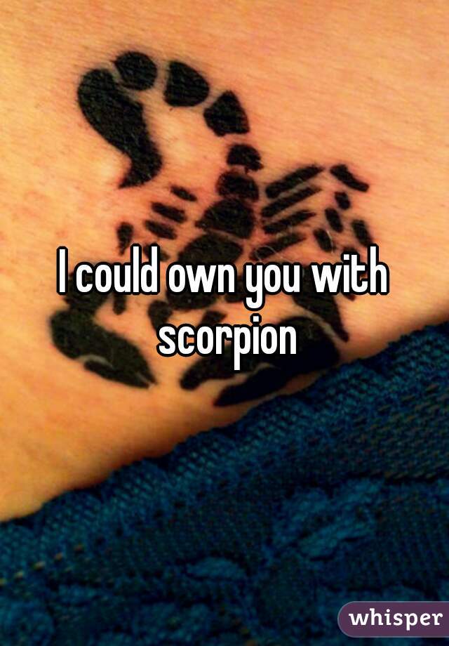 I could own you with scorpion
