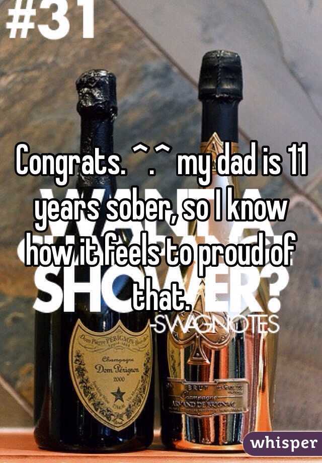 Congrats. ^.^ my dad is 11 years sober, so I know how it feels to proud of that.