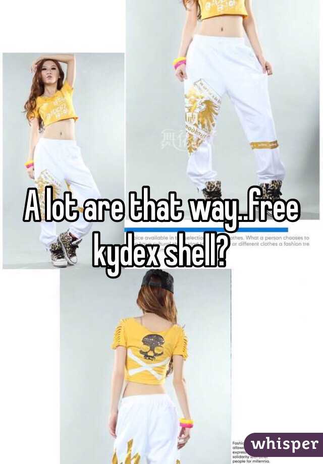 A lot are that way..free kydex shell?