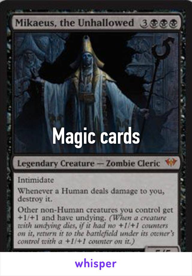 Magic cards