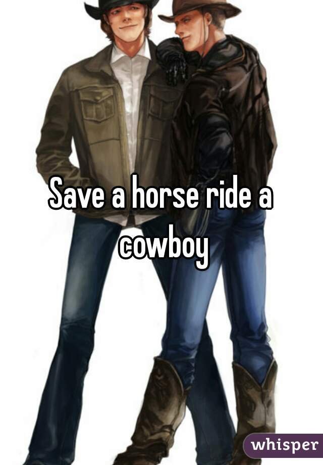 Save a horse ride a cowboy