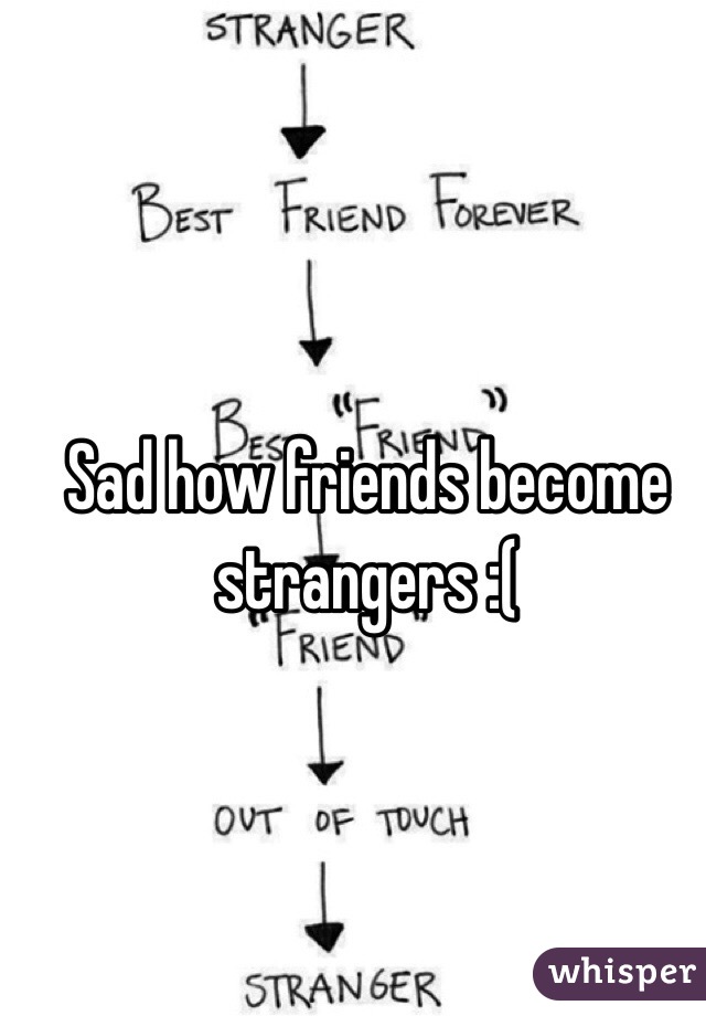 How does a best friend become a complete stranger?