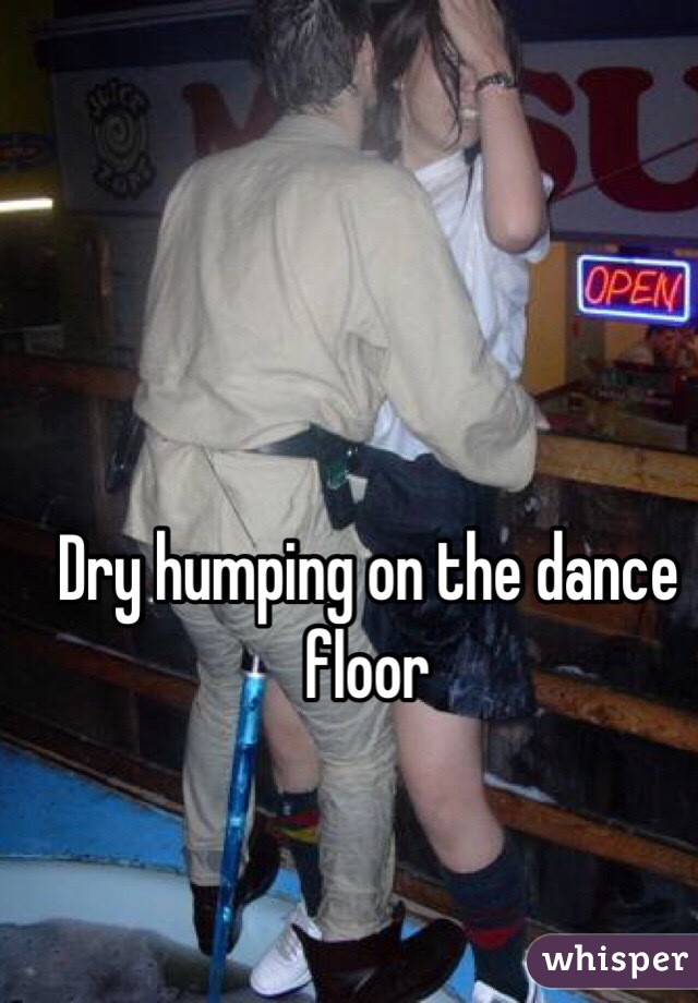 Dry humping on the dance floor
