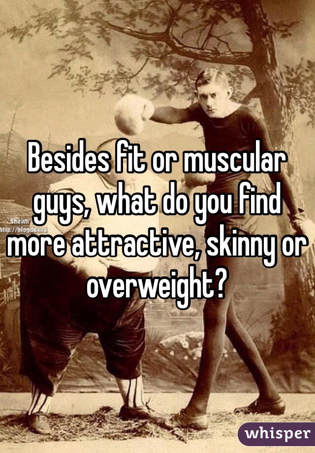 Besides fit or muscular guys, what do you find more attractive, skinny or overweight?