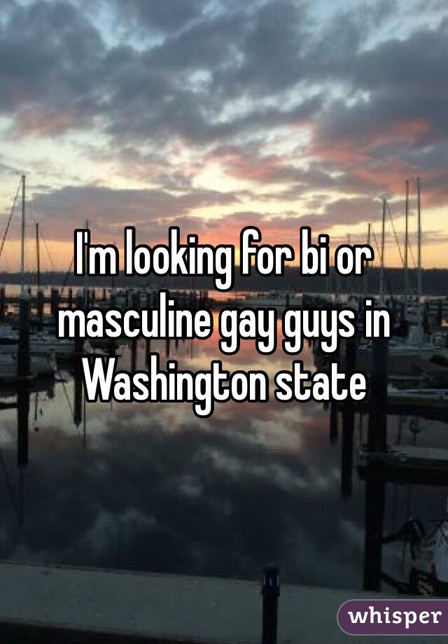 I'm looking for bi or masculine gay guys in Washington state