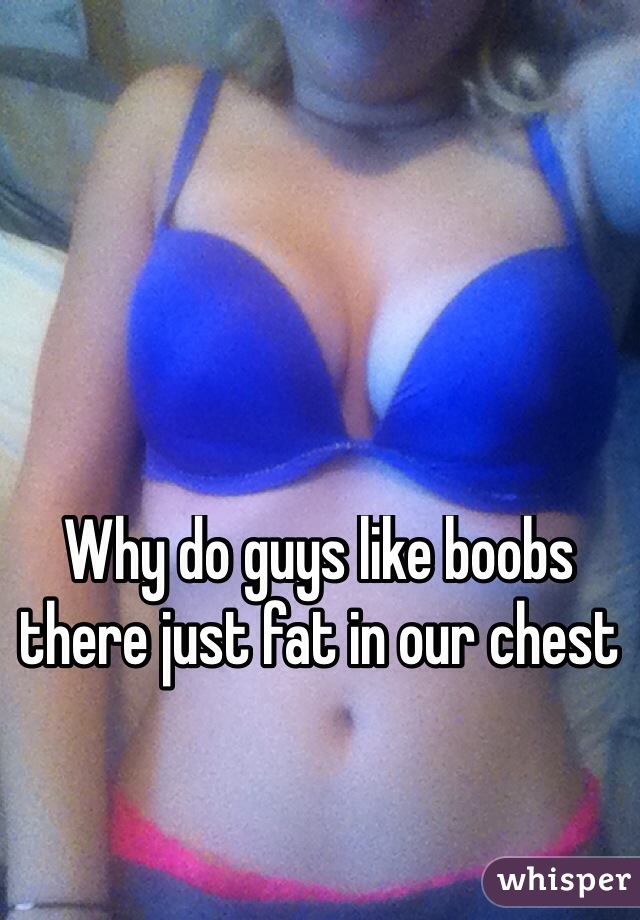 Why do guys like boobs there just fat in our chest
