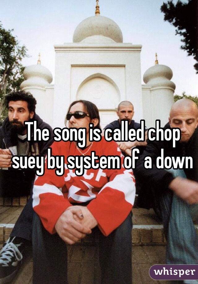 The song is called chop suey by system of a down 