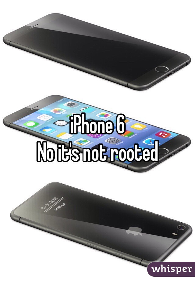 iPhone 6
No it's not rooted
