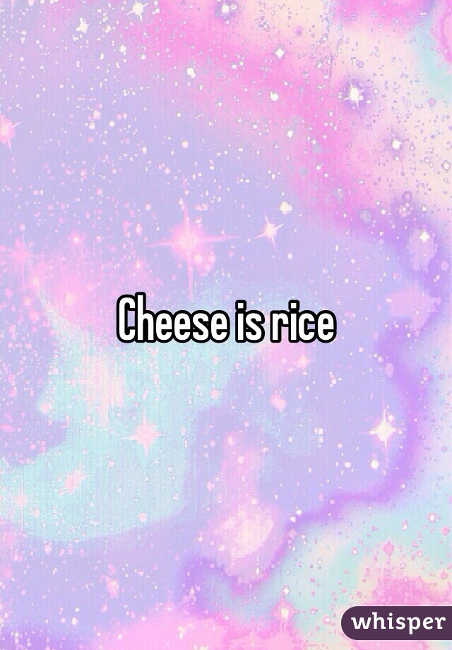 Cheese is rice 