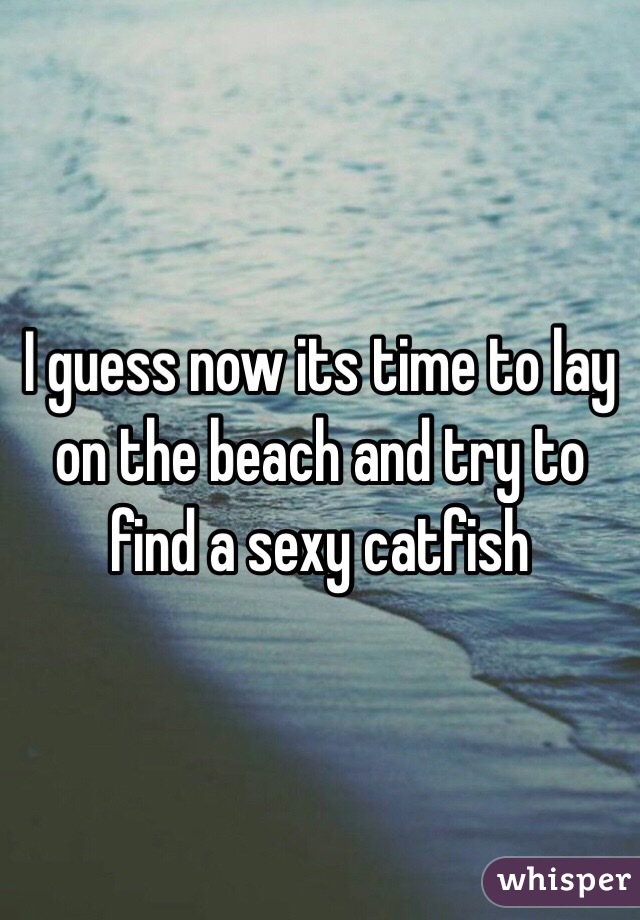 I guess now its time to lay on the beach and try to find a sexy catfish