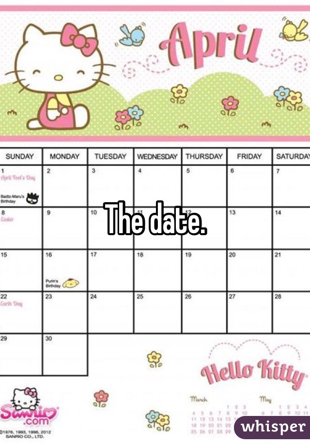 The date. 