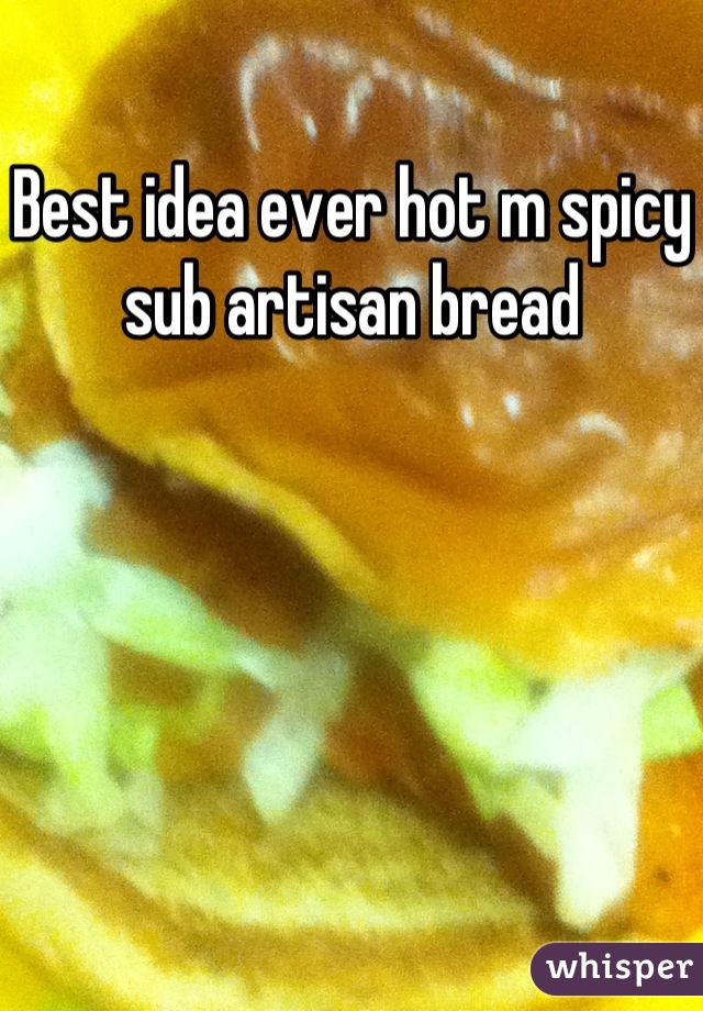 Best idea ever hot m spicy sub artisan bread