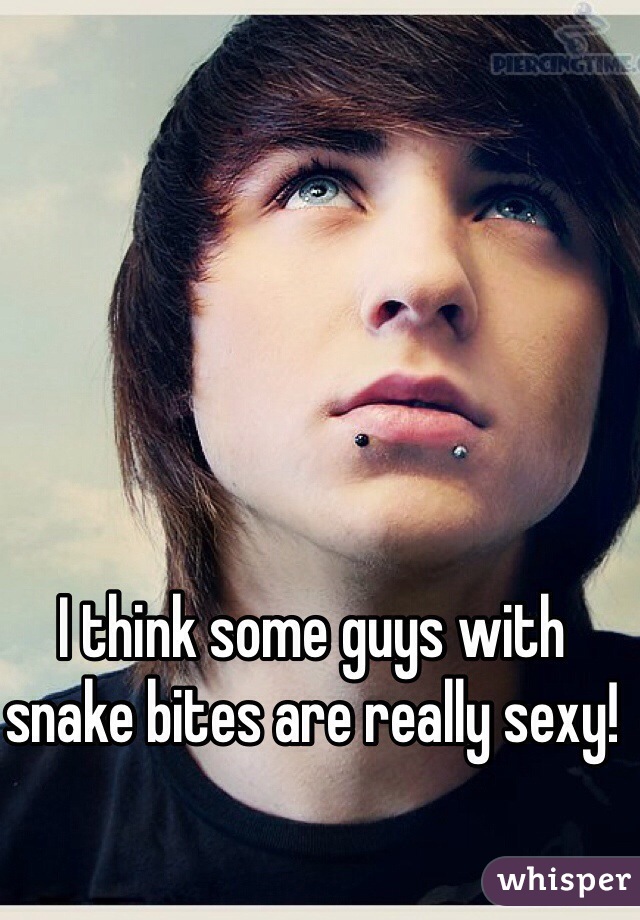 I think some guys with snake bites are really sexy!