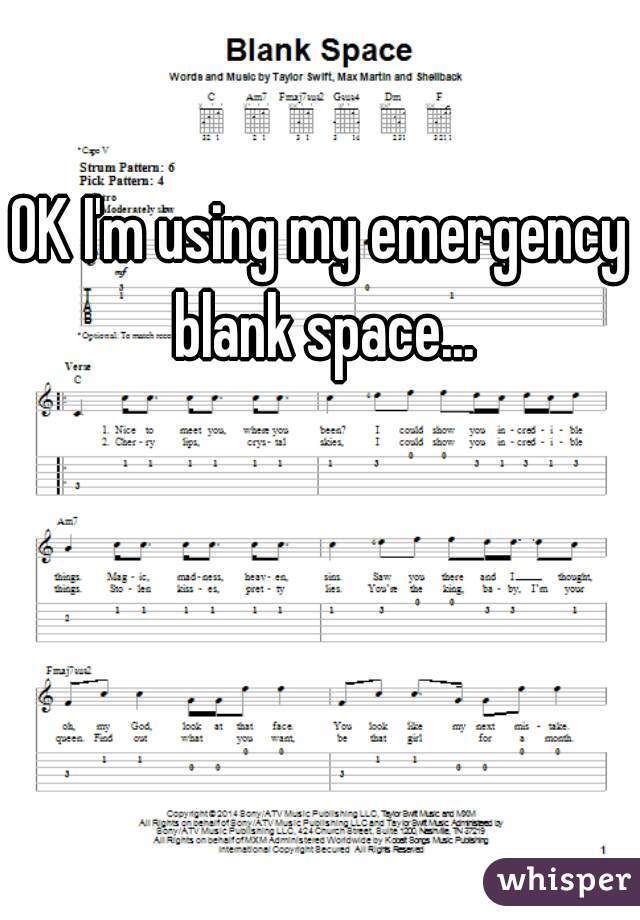 OK I'm using my emergency blank space...