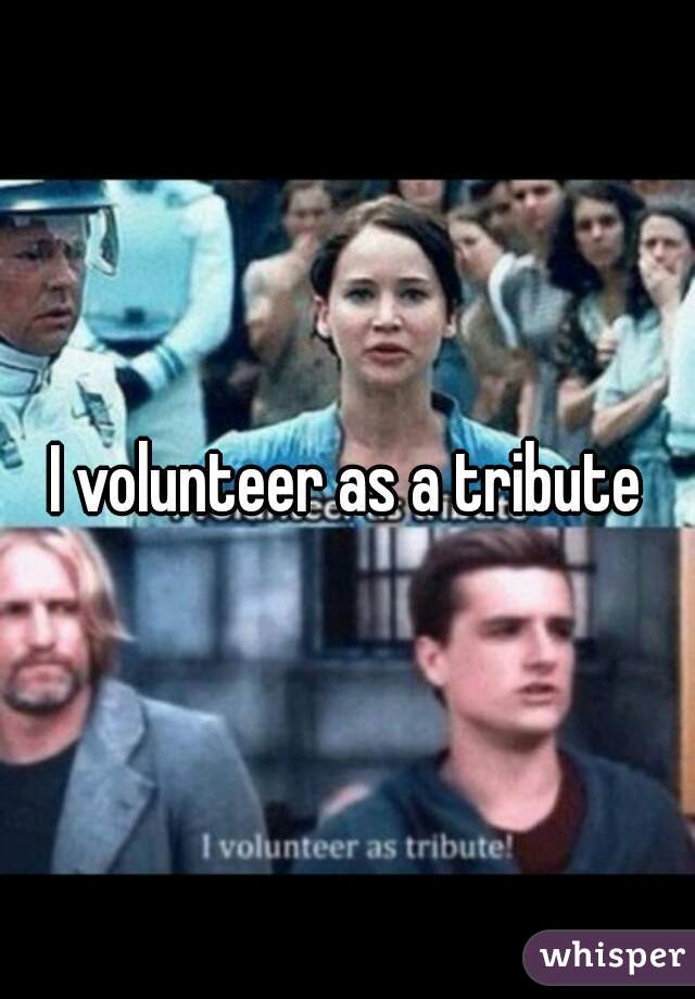 I volunteer as a tribute