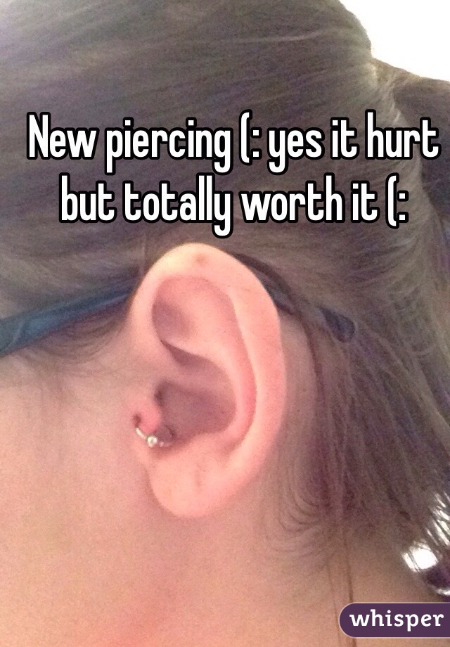 New piercing (: yes it hurt but totally worth it (: 