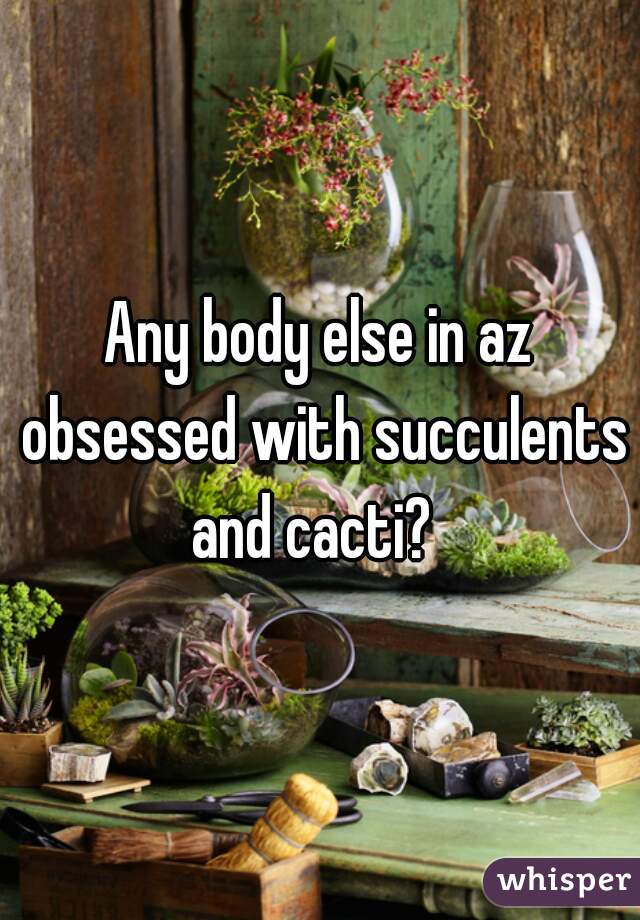 Any body else in az obsessed with succulents and cacti?  
