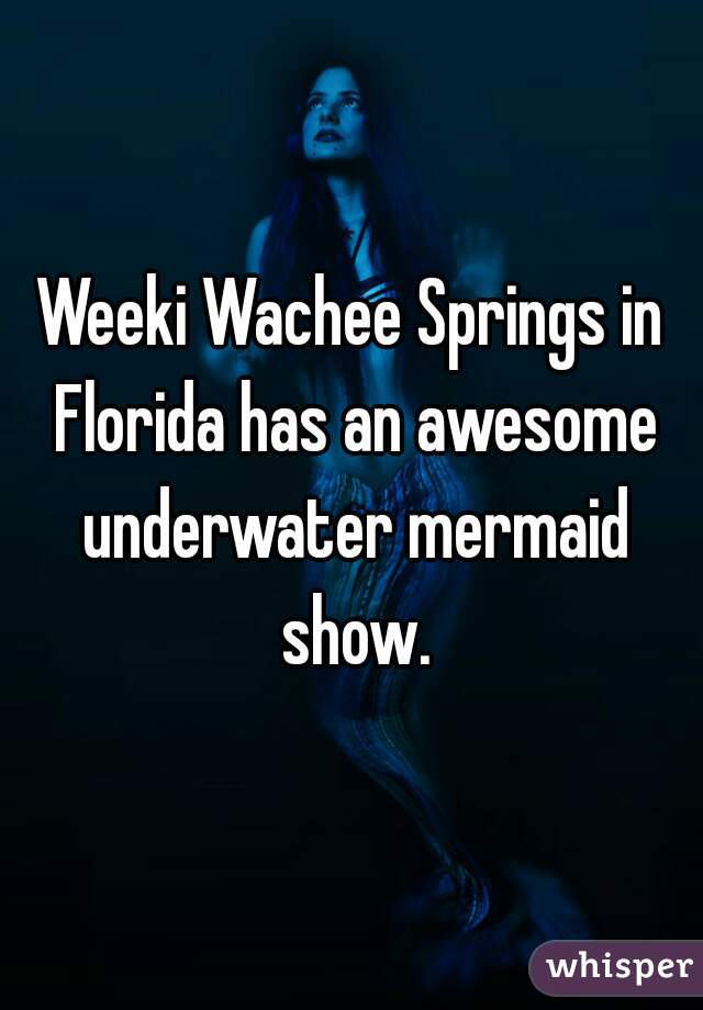 Weeki Wachee Springs in Florida has an awesome underwater mermaid show.