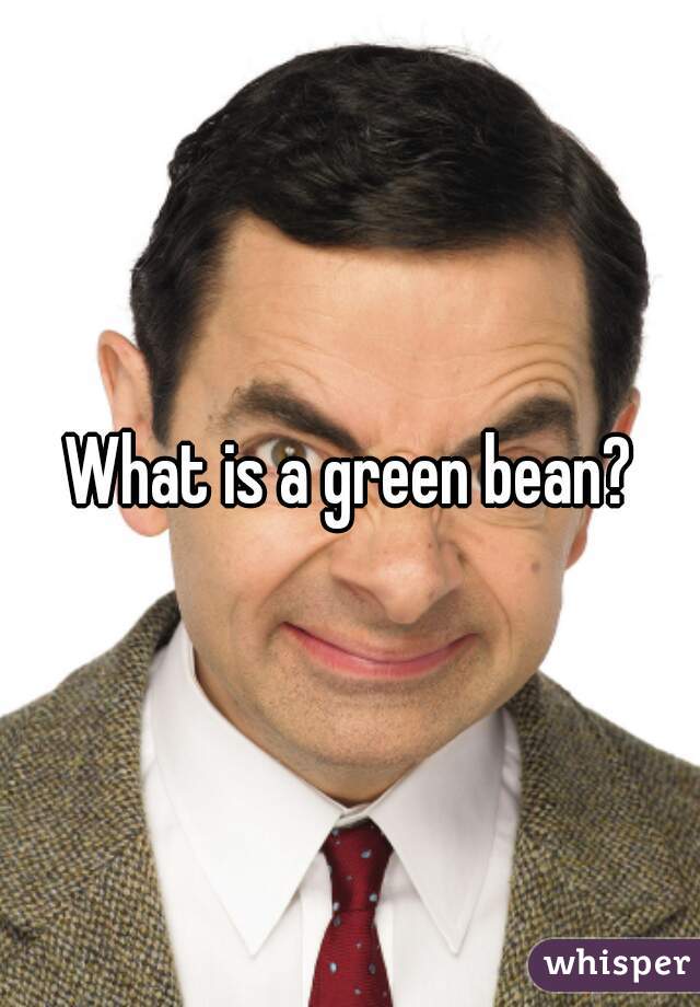 What is a green bean?