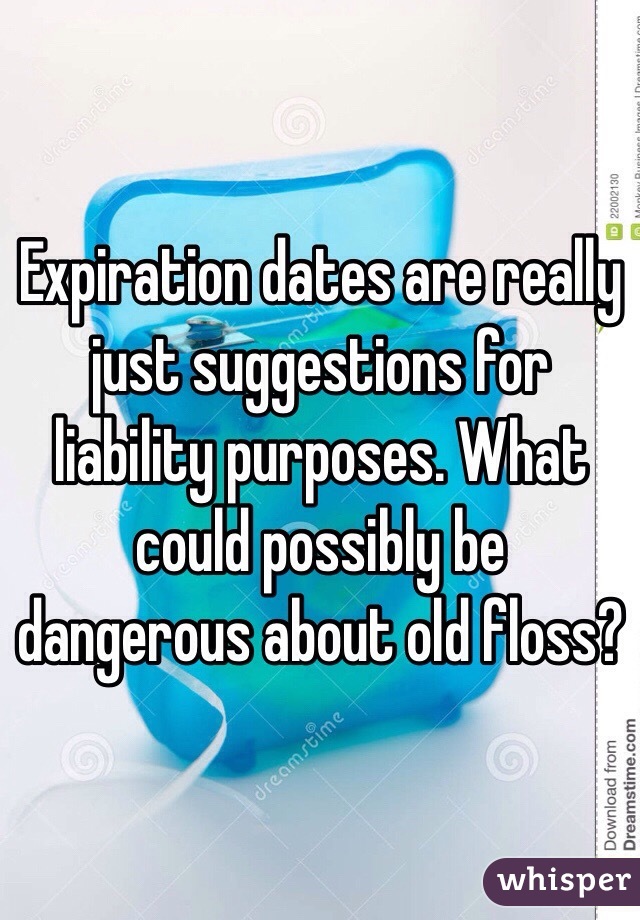 Expiration dates are really just suggestions for liability purposes. What could possibly be dangerous about old floss?