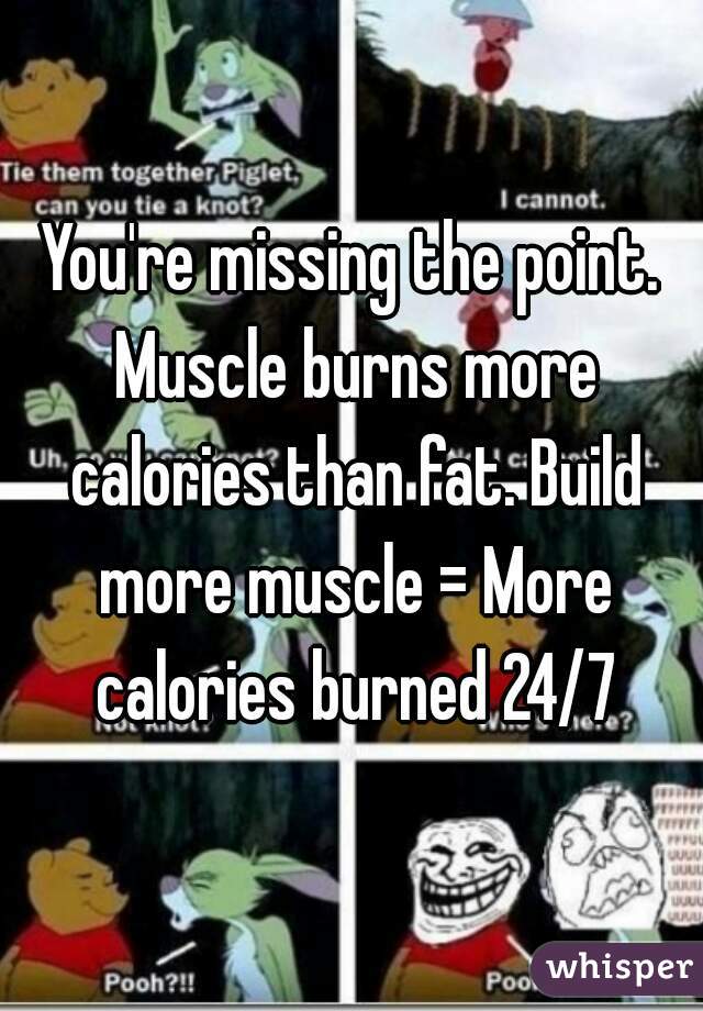 Does muscle burn more calories than fat?