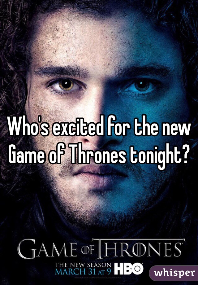 Who's excited for the new Game of Thrones tonight? 