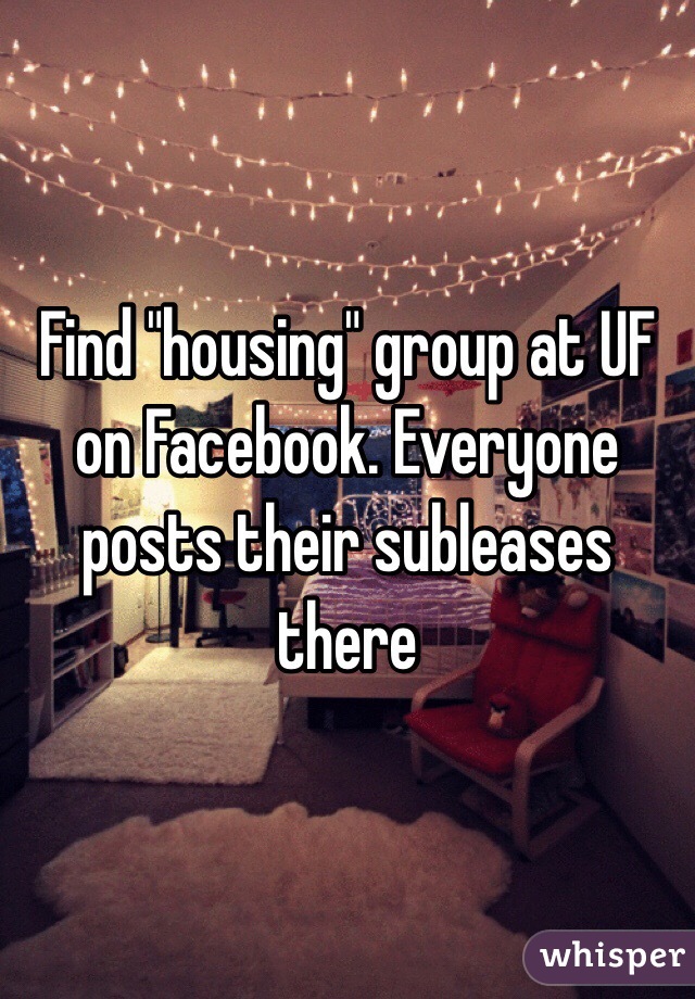 Find "housing" group at UF on Facebook. Everyone posts their subleases there